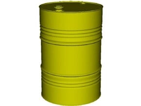 1/15 scale petroleum 200 lt oil drum x 1 in Clear Ultra Fine Detail Plastic