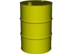 1/15 scale WWII US 55 gallons oil drum x 1 in Tan Fine Detail Plastic