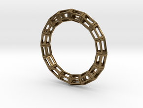 Mechanical aro pendant in Natural Bronze