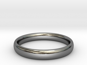 Ring "Ellipse" in Fine Detail Polished Silver: 6 / 51.5