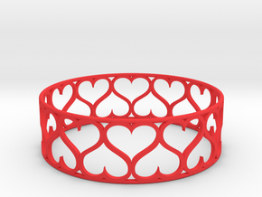 Love Bracelet XXL in Red Processed Versatile Plastic