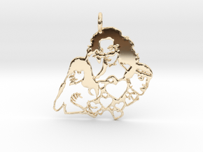 Katy Perry Fan Pendant in 14k Gold Plated Brass
