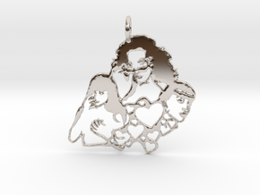 Katy Perry Fan Pendant in Rhodium Plated Brass