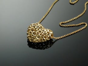 Heart by Heart 35mm Pendant. in 18K Gold Plated