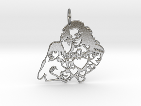 Katy Perry Fan Pendant in Natural Silver: Large