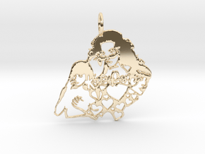 Katy Perry Fan Pendant in 14k Gold Plated Brass: Large