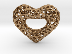 Netted Heart in Polished Brass