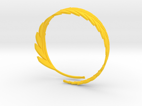Feather Bracelet XL in Yellow Processed Versatile Plastic