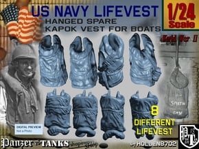 1-24 USN Hanged Kapok Lifevest Set1-0 in White Natural Versatile Plastic