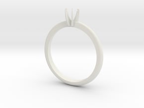 Ring in White Natural Versatile Plastic