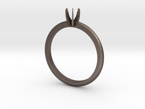Ring in Polished Bronzed Silver Steel