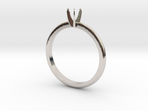 Ring in Rhodium Plated Brass
