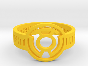 Yellow Lantern Oath Ring in Yellow Processed Versatile Plastic: 12.25 / 67.125