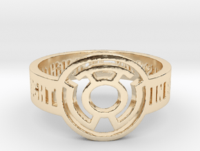 Yellow Lantern Oath Ring in 14k Gold Plated Brass: 12.25 / 67.125