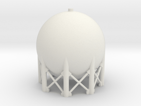 6mm Scale Spherical Tank in White Natural Versatile Plastic
