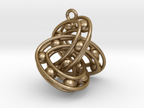 Trefoil-Parametrisch-Sieraad-Square in Polished Gold Steel