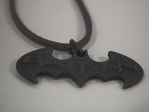 Bat Man Pendant in Black Natural Versatile Plastic