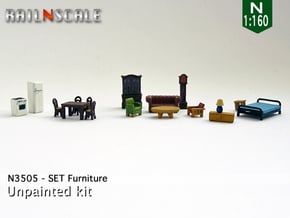 Furniture (N 1:160) in Tan Fine Detail Plastic