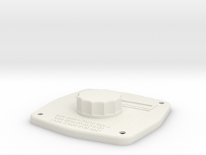 Telephone Jack Box Cover, full scale in White Natural Versatile Plastic