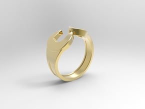 Spanner Ring Size 7 in Natural Brass
