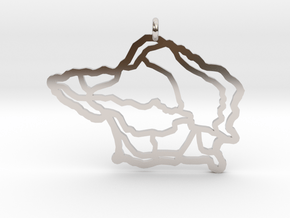 Fajal Azores Pendant  in Rhodium Plated Brass