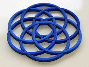 WASP Coaster in Blue Processed Versatile Plastic