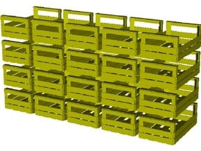 1/32 scale wooden crates x 20 in Tan Fine Detail Plastic