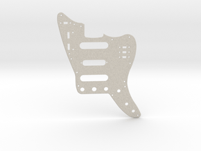 Full Non Plate Jaguar Pickguard with middle Strat  in Natural Sandstone