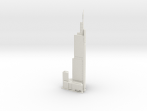 Zifeng Tower (1:2000) in White Natural Versatile Plastic