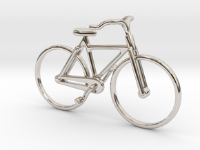 Bicycle Jewel in Rhodium Plated Brass
