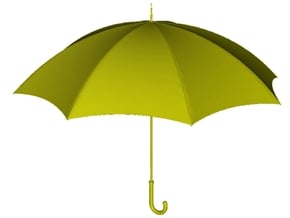 1/18 scale rain umbrella x 1 in Tan Fine Detail Plastic