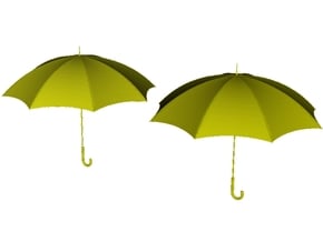 1/15 scale rain umbrellas x 2 in Tan Fine Detail Plastic