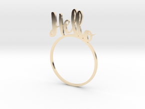 Hello [LetteRing© Serie] in 14K Yellow Gold