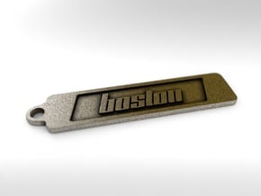 Boston, Massachusetts Keychain in Polished Bronze Steel