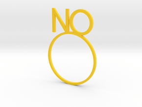NO [LetteRing© Serie] in Yellow Processed Versatile Plastic
