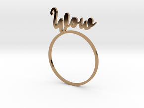 WOW [LetteRing® Serie] in Polished Brass