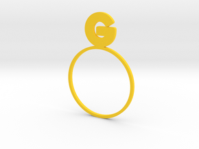 G [LetteRing® Serie] in Yellow Processed Versatile Plastic