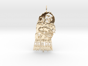 Bob Marley Pendant in 14k Gold Plated Brass