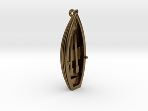 Small Boat Pendant in Natural Bronze
