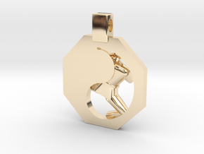 Pendant - Mens Yeop Chagi (s) in 14K Yellow Gold