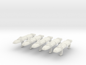 Phaser Rifles Cardasian 001a (x5) in White Natural Versatile Plastic