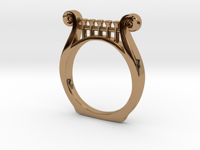 Lyre Ring  in Polished Brass: 7 / 54