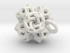 Pendant flower 2 in White Natural Versatile Plastic