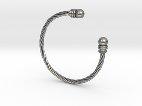 Bracelet ZXY XL in Natural Silver