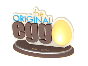 The Original Egg Logo in Glossy Full Color Sandstone