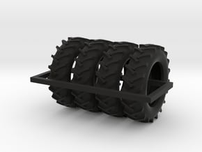 1/64 scale 520/85R46 R1 tractor tires X 4 in Black Natural Versatile Plastic