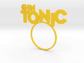 GinTonic [Cocktail LetteRing© Serie] in Yellow Processed Versatile Plastic