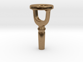 Tuba Cut-Away Mouthpiece Trainer - 1.30 Inch ID in Natural Brass