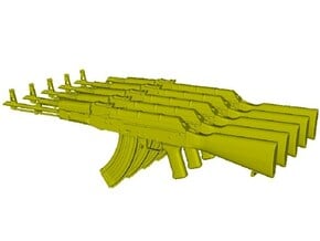 1/48 scale Avtomat Kalashnikova AK-47 rifles x 5 in Tan Fine Detail Plastic