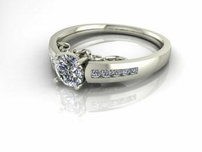 Detailed Solitaire 3 NO STONES SUPPLIED in Fine Detail Polished Silver